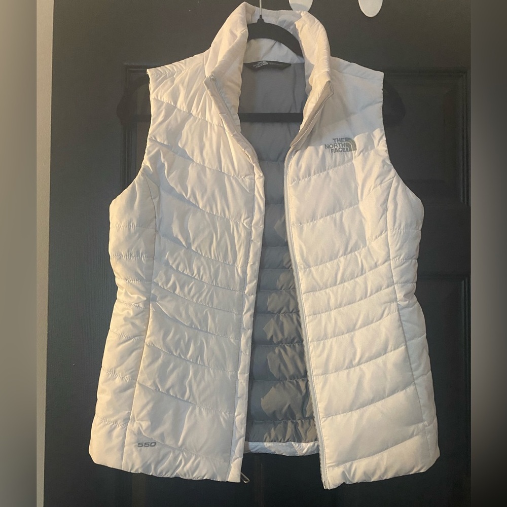 North Face Women's White Quilted Vest